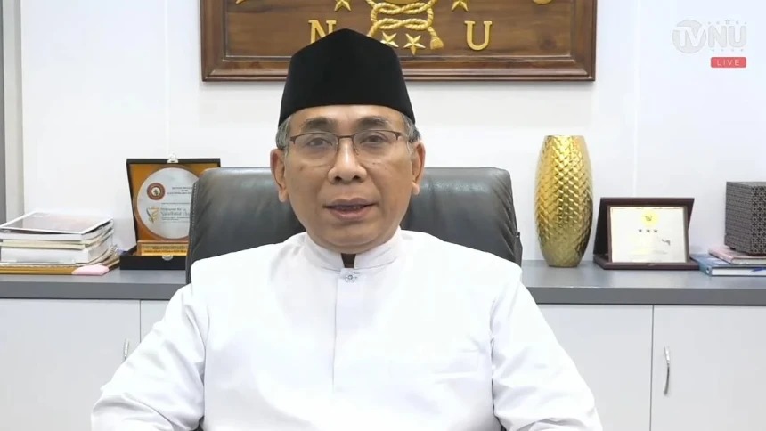 Ketua Umum Pengurus Besar Nahdlatul Ulama (PBNU) KH Yahya Cholil Staquf . (Foto: NU Online/ Suwitno)