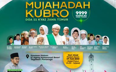 Poster kegiatan Mujahadah Kubro PWNU Jatim di Ponorogo. (Foto: Twitter PWNU Jatim)