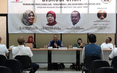 Diskusi tentang Satgas BLBI di Surabaya.